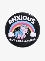 Anxious Unicorn 3 Inch Button