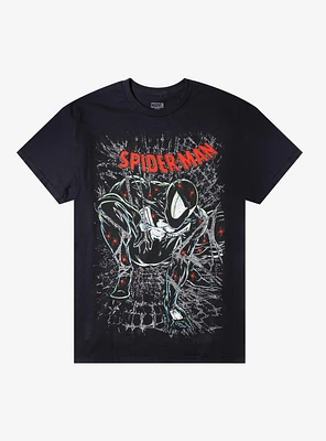 Marvel Spider-Man Silver Foil Web T-Shirt