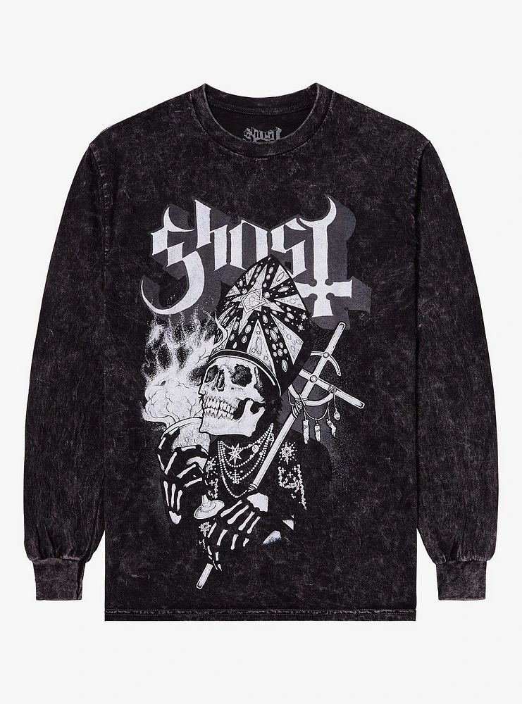 Ghost Papa Emeritus Skeleton Long-Sleeve T-Shirt