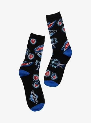 Mountain Dew Voltage Raspberry Crew Socks