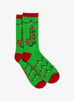 A Christmas Story Logo Christmas Lights Crew Socks