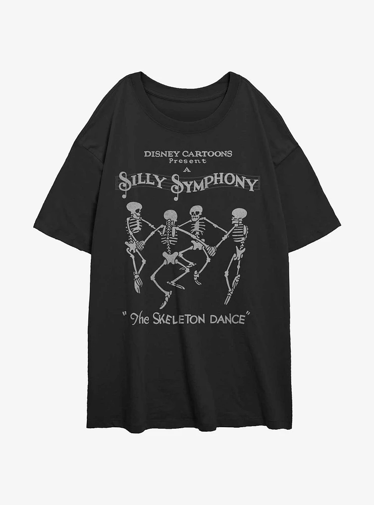 Disney Silly Symphony Skeleton Dance Girls Oversized T-Shirt