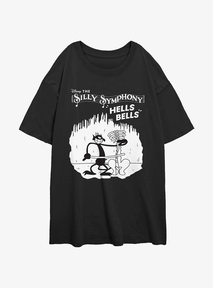 Disney Silly Symphony Hells Bells Cello Girls Oversized T-Shirt