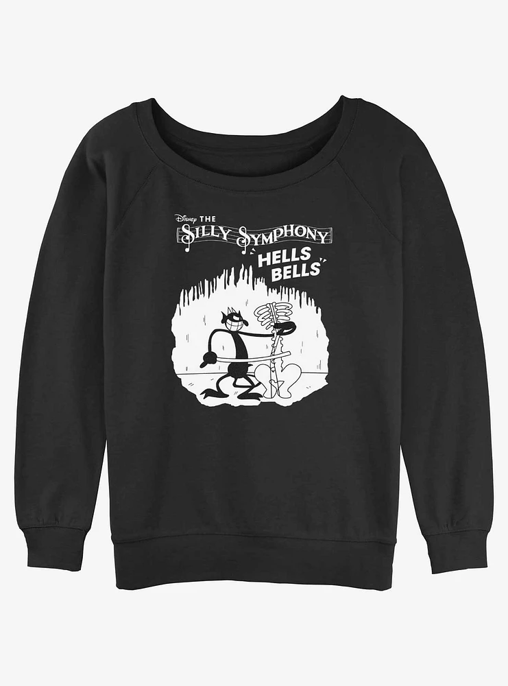 Disney Silly Symphony Hells Bells Cello Girls Slouchy Sweatshirt