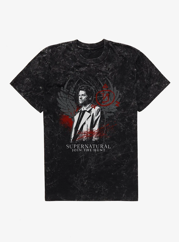 Supernatural Castiel Mineral Wash T-Shirt