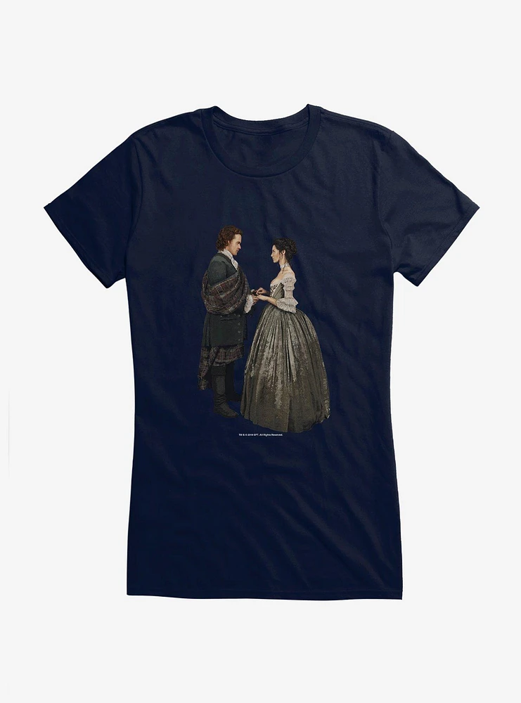 Outlander Jamie and Claire Wedding Girls T-Shirt