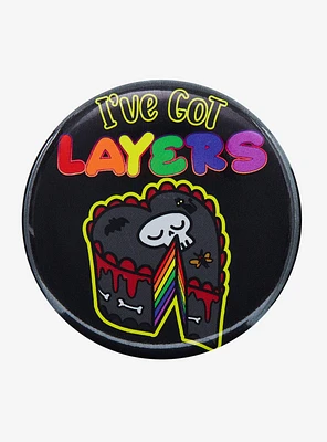 I've Got Layers Rainbow Cake 3 Inch Button