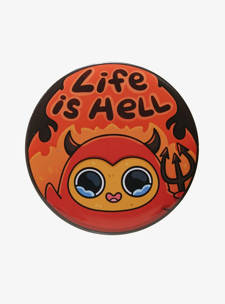 Sad Nuggie Life Is Hell 3 Inch Button