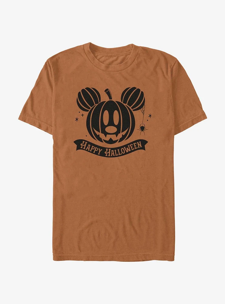 Disney Mickey Mouse Happy Halloween Pumpkin Garment Dye T-Shirt