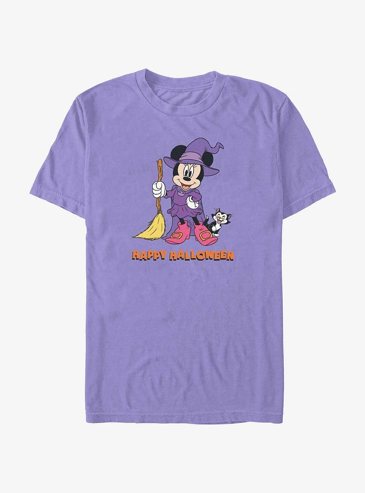 Disney Minnie Mouse Happy Halloween Witch Garment Dye T-Shirt