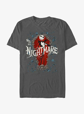 Disney The Nightmare Before Christmas Jack Bones Coffin Garment Dye T-Shirt