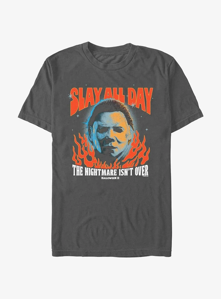 Halloween II Firey Mask Garment Dye T-Shirt