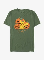 Pokemon Pikachu Pumpkins Garment Dye T-Shirt