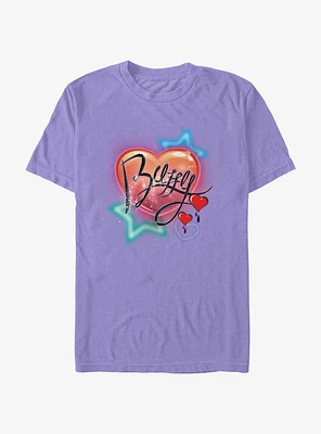 Buffy The Vampire Slayer Airbrushed Heart Garment Dye T-Shirt