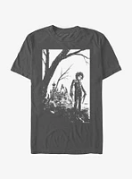 Edward Scissorhands Black And White Cover Garment Dye T-Shirt