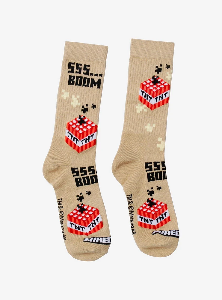 Minecraft TNT Boom Crew Socks