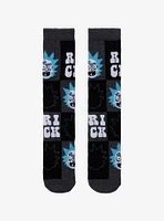 Rick And Morty Rick Checkered Crew Socks