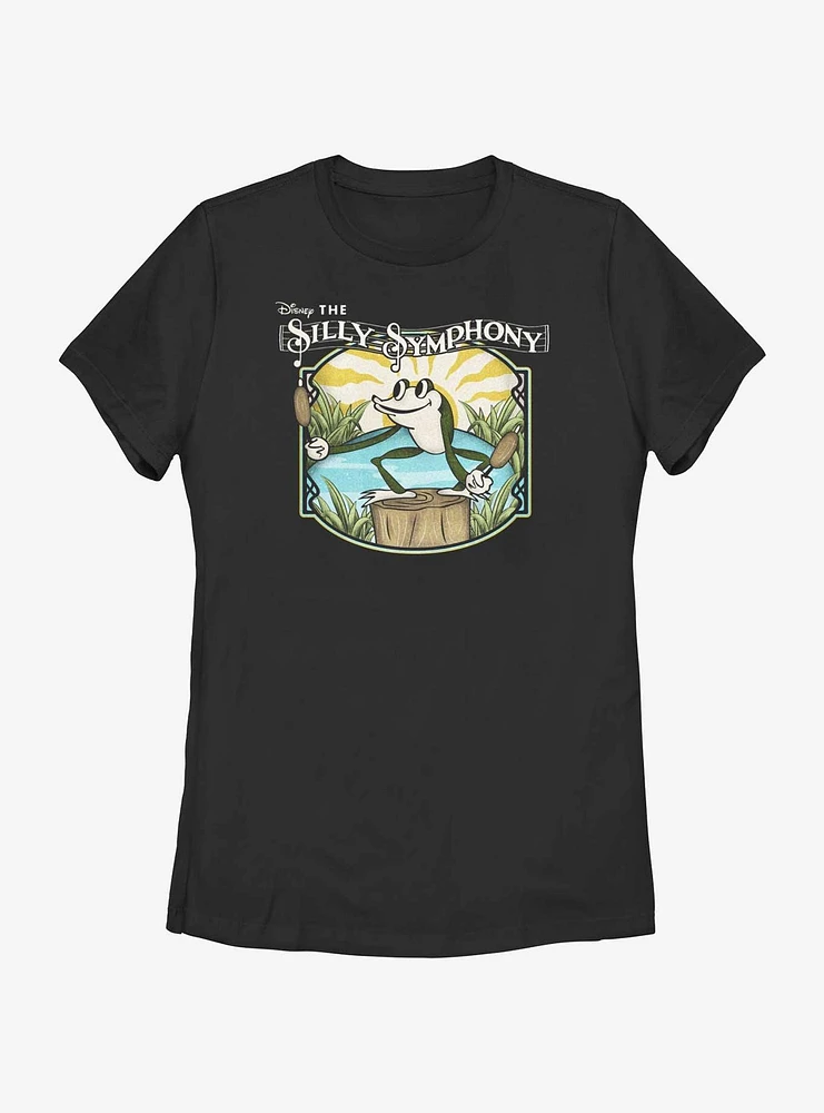 Disney Silly Symphony Spring Frog Pond Womens T-Shirt