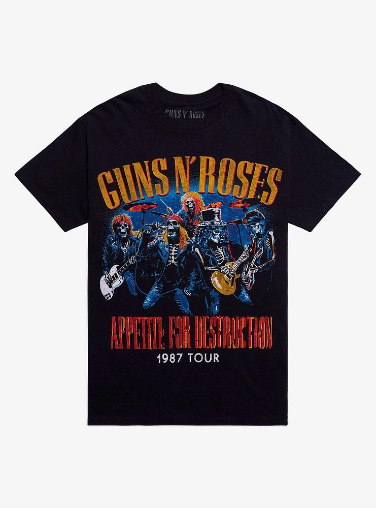 Guns N' Roses Appetite For Destruction 1987 Tour T-Shirt