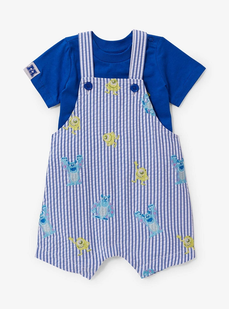 Disney Pixar Monsters, Inc. Mike & Sulley Infant Overall and Shirt Set — BoxLunch Exclusive