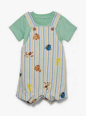 Disney Pixar Finding Nemo Striped Infant T-Shirt and Overall Set
