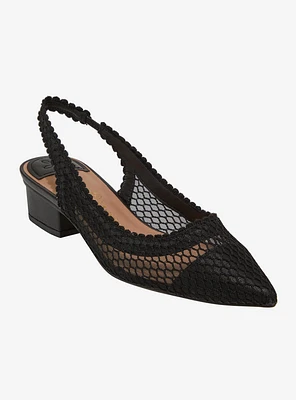 Chinese Laundry Black Mesh Heels