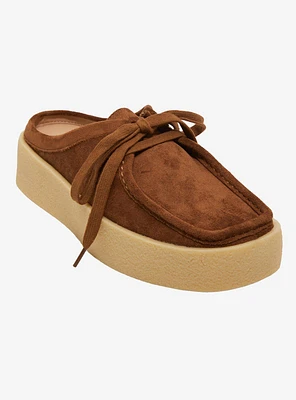 Dirty Laundry Brown Daybreak Moc Toe Mules