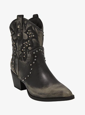 Dirty Laundry Nowhere Burnished Black Cowboy Boots