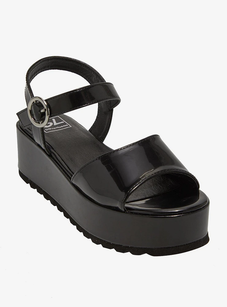 Dirty Laundry Black Strappy Platform Sandals