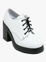 Dirty Laundry White Gatsby Oxford Heels