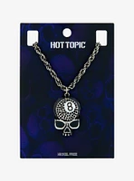 Skull 8 Ball Bling Necklace