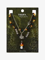 Thorn & Fable Mushroom & Pumpkin Necklace Set