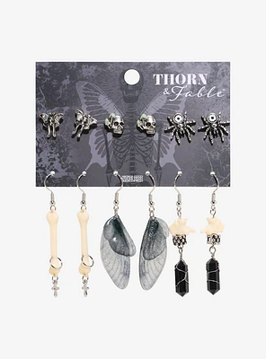 Thorn & Fable Wing & Bones Earring Set