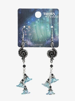 Thorn & Fable Serpent Flower Drop Earrings