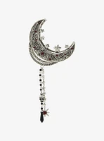 Ornate Crescent Moon Claw Hair Clip