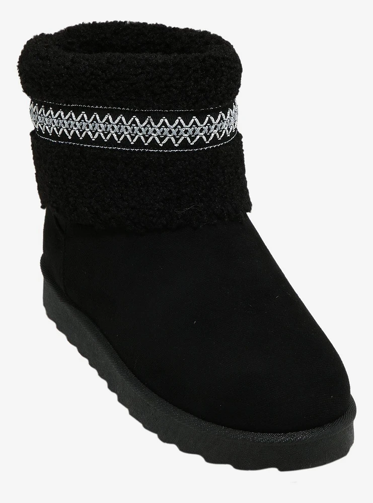 Yoki Black Sherpa Carly Boots