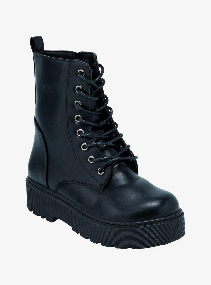 Yoki Black Combat Boots