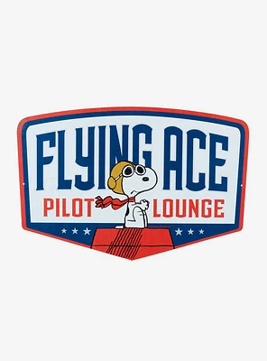 Peanuts Snoopy Flying Ace Metal Wall Sign