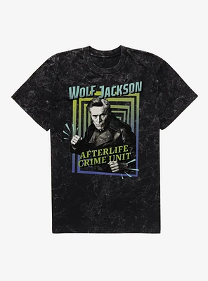 Beetlejuice Wolf Jackson Afterlife Crime Unit Mineral Wash T-Shirt