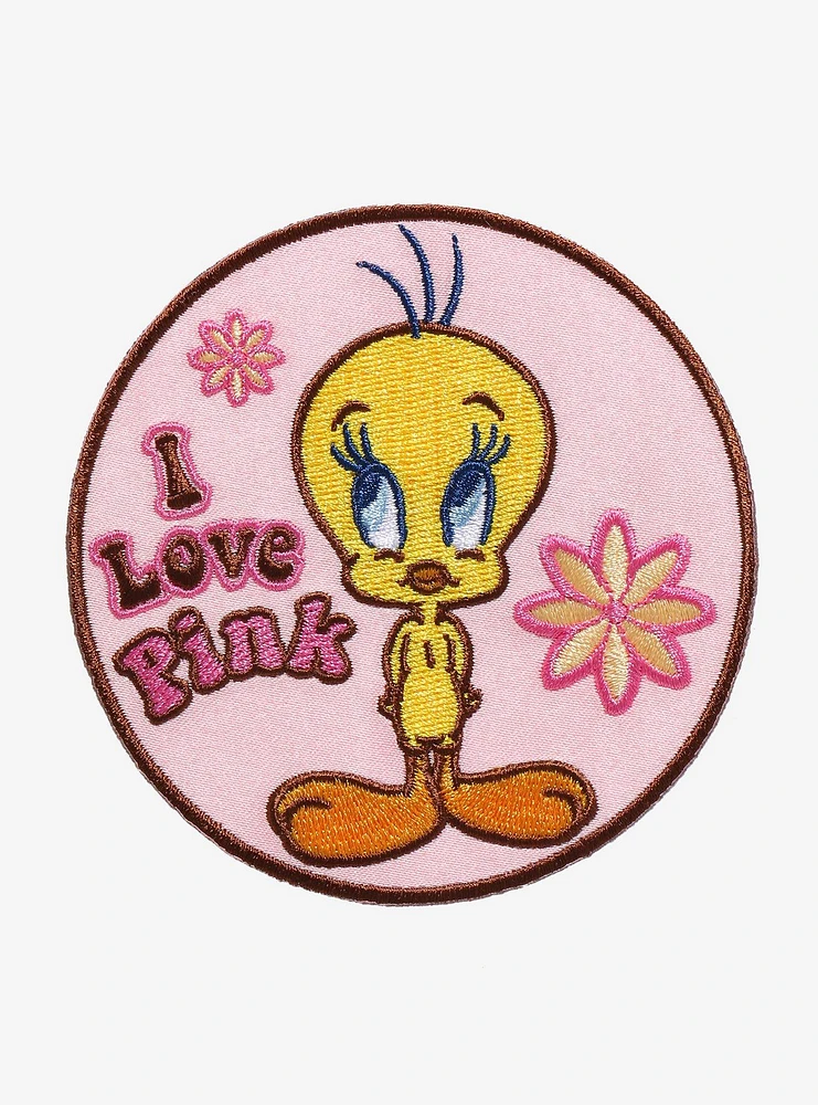 Looney Tunes Tweety Bird I Love Pink Patch