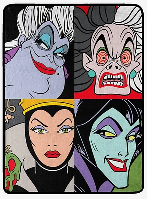 Disney Villains Portraits For Evil Micro Raschel Throw