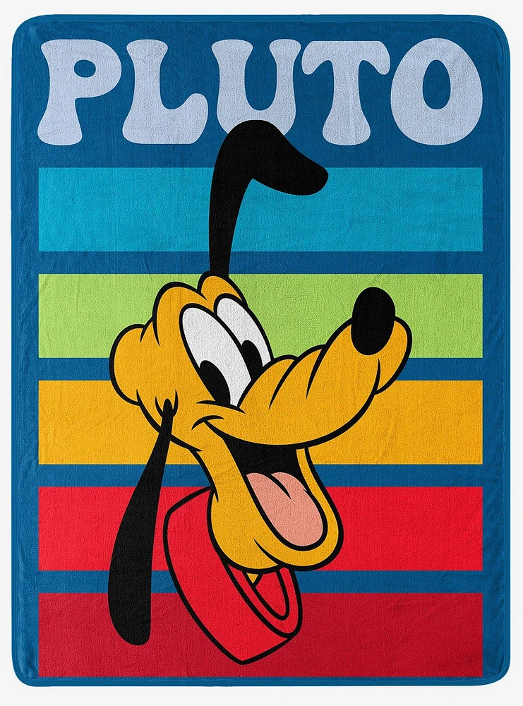 Disney Pluto Stripes Micro Raschel Throw