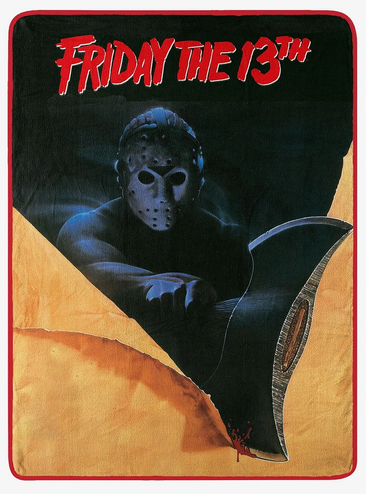 Friday the 13th Axe Poster Micro Raschel Throw