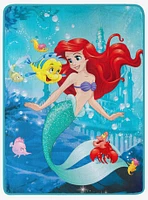 Disney The Little Mermaid Ariel Floatie Friends Micro Raschel Throw