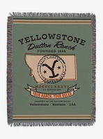 Yellowstone Property of the Dutton Family Tapestry Throw