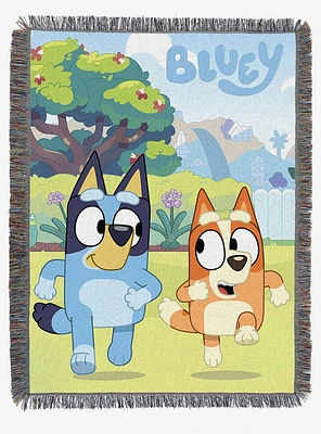 Bluey Jogging Bluey Woven Tapestry Throw