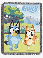 Bluey Jogging Bluey Woven Tapestry Throw