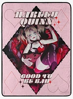 DC Comics Harley Quinn Good To Be Bad Micro Raschel Throw