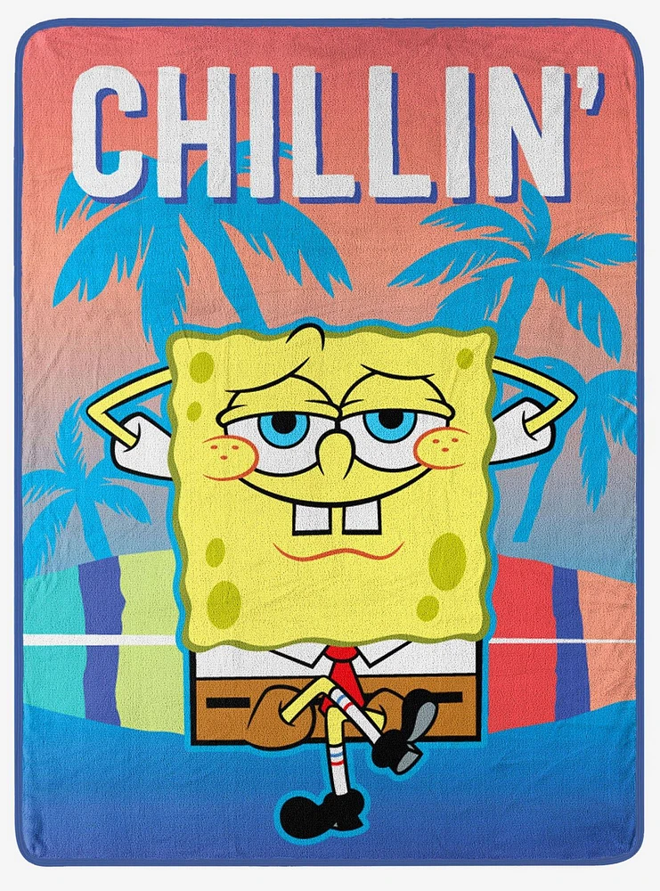 SpongeBob SquarePants Chillin Micro Raschel Throw