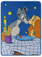 Disney Lady and the Tramp Dinner For Two Micro Raschel Throw